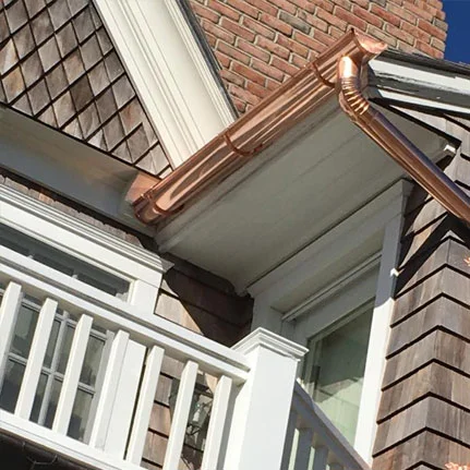 copper gutter installation Bay Shore ny